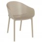 Preview: Outdoor Sessel "Sky" aus Polypropylen in taupe 61x81x45x55cm