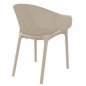 Preview: Outdoor Sessel "Sky" aus Polypropylen in taupe 61x81x45x55cm