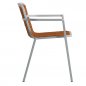 Preview: "Tora" armchair in oker rope mesh made of aluminium