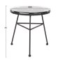 Preview: BEISTELLTISCH, RUND, SCHWARZ, METALL, ALLEGRA, SCHWARZES KORB-GLAS, Φ45x46Hcm