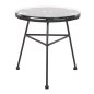 Preview: BEISTELLTISCH, RUND, SCHWARZ, METALL, ALLEGRA, SCHWARZES KORB-GLAS, Φ45x46Hcm