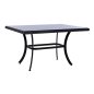 Preview: Outdoor-Tisch aus Aluminium in Bambusoptik in schwarz 150x90x78 cm.