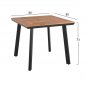 Preview: Schwarzer Aluminium-Tisch mit Polywood Oberfläche | Klein