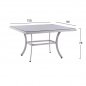 Preview: ΤΡΑΠΕΖΙ ΑΛΟΥΜΙΝΙΟΥ 150X90X78 BAMBOO LOOK WHITE ΜΕ ΓΥΑΛΙ