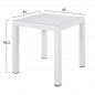 Preview: Aluminiumtisch in weißem Farbton (45x45x45.5cm)