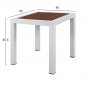 Preview: Aluminiumtisch  in weißem Farbton mit POLYWOOD-Oberfläche