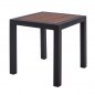 Preview: GRAUER ALUMINIUMTISCH MIT POLYHOLZ 45Χ45X45,5 cm.