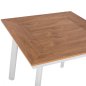 Preview: Weißer Aluminiumtisch mit Polywood-oberfläche 80x80xh73 cm.