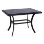 Preview: Outdoor-Tisch aus Aluminium in Bambusoptik in schwarz 120x70x78 cm.