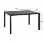 Preview: ALUMINIUM TISCH IM GRAU SCHATTEN 140Χ80X75,5 cm