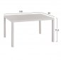 Preview: ALUMINUM TABLE IN WHITE SHADE 140Χ80X75,5 cm