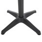 Preview: RUNDER ALUMINIUMTISCH ANTHRAZIT-POLYWOOD-TOP IN NATURFARBE Φ60x73Hcm