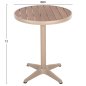 Preview: RUNDER ALUMINIUMTISCH CHAMPAGNER FARBE-POLYWOOD-TOP IN NATURFARBE Φ60x73Hcm