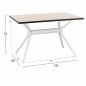 Preview: POLYPROPYLEN TISCH & HPL OBERFLÄCHE UND MDF EICHE SCHWARZ 120Χ80Χ76 cm.
