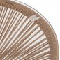 Preview: SIDE TABLE ALLEGRA PROFESSIONAL METAL WHITE AND RATTAN NATURAL D47Χ45cm