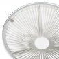 Preview: ALLEGRA BEISTELLTISCH PROFESSIONELL. METALL WEISS RATTAN WEISS Φ47x45cm