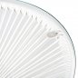 Preview: ALLEGRA BEISTELLTISCH PROFESSIONELL. METALL WEISS RATTAN WEISS Φ47x45cm