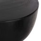 Preview: BEISTELLTISCH MASSIVES SUAR-HOLZ IN SCHWARZER FARBE, Φ58x34Hcm