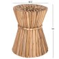 Preview: BEISTELLTISCH RUNDER COOTER TEAK-ZWEIGE IN NATURAL Φ37x50Hcm