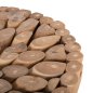 Preview: BEISTELLTISCH RUNDER COOTER TEAK-ZWEIGE IN NATURAL Φ37x50Hcm