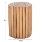 Preview: BEISTELLTISCH RUND TEAK-ZWEIGE IN NATÜRLICHER FARBE Φ29,5x40,5Hcm