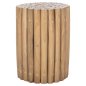 Preview: BEISTELLTISCH RUND TEAK-ZWEIGE IN NATÜRLICHER FARBE Φ29,5x40,5Hcm