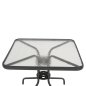 Preview: OUTDOOR-TISCH QUADRATISCH FIGO GRAU METALL-GLAS TISCHPLATTE 80Χ80Χ71Hcm