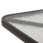 Preview: OUTDOOR-TISCH QUADRATISCH FIGO BRAUN METALL-GLAS TISCHPLATTE 80Χ80Χ71Hcm