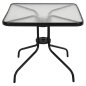 Preview: OUTDOOR-TISCH QUADRATISCH FIGO SCHWARZ METALL-GLAS TISCHPLATTE 80Χ80Χ71Hcm