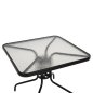 Preview: OUTDOOR-TISCH QUADRATISCH FIGO SCHWARZ METALL-GLAS TISCHPLATTE 80Χ80Χ71Hcm