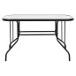 Preview: TISCH ADAM SCHWARZ METALLIC MIT GLASOBERFLÄCHE 120X70X70cm