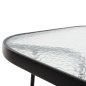 Preview: TISCH ADAM SCHWARZ METALLIC MIT GLASOBERFLÄCHE 120X70X70cm