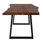 Preview: ESSTISCH MONTANA MASSIVES AKAZIENHOLZ IN WALNUSSFARBE - TISCHPLATTENSTÄRKE 5,5 cm - 200 x 95 x 81 Hcm