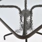 Preview: Metallischer Outdoortisch in Braun mit Sicherheitsglas