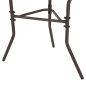 Preview: Halbrunder Tisch LIMA Metallic-BRAUN mit Glasplatte 70 x 40 x 64,5 cm.