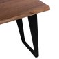 Preview: Tisch Alicia aus massivem Akazienholz 130x47x77,5 cm | Baumstamm Möbel