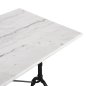 Preview: Komplett-Tisch aus Gusseisen mit Marmoroberfläche 100x60x72 cm