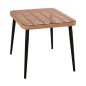 Preview: Metalltisch aus schwarzem Metall und Korbgeflecht 80x80x78