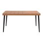 Preview: Metal table made of black metal and wicker 160x90x78 cm.