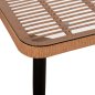 Preview: Metal table made of black metal and wicker 160x90x78 cm.