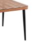 Preview: Metal table made of black metal and wicker 160x90x78 cm.