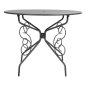 Preview: Outdoor-Tisch aus Metall mit Verzierung in Anthrazit