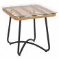 Preview: Allegra Tisch aus Metall und Wicker in beige 50x50x48,5 cm