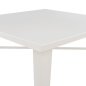 Preview: Metallic table in milk white color 80x80x76cm