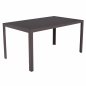 Preview: METAL RECTANGULAR TABLE BROWN WITH BROWN GLASS 150X90Χ75cm