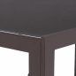Preview: METAL RECTANGULAR TABLE BROWN WITH BROWN GLASS 150X90Χ75cm