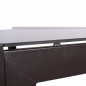 Preview: METAL RECTANGULAR TABLE BROWN WITH BROWN GLASS 150X90Χ75cm