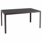 Preview: METAL RECTANGULAR TABLE BROWN WITH BROWN GLASS 150X90Χ75cm