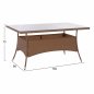 Preview: MINSK RATTAN METAL TABLE BEIGE BROWN 150x90x75 cm