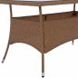 Preview: MINSK RATTAN METAL TABLE BEIGE BROWN 150x90x75 cm
